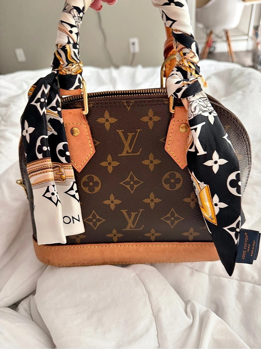 Louis Vuitton Alma PM Shoulder Bag Brown & Black